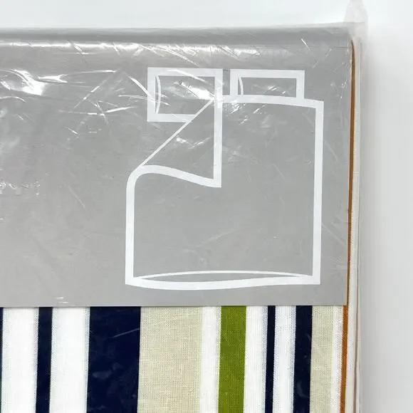 IKEA Tyra Rand King Duvet Cover + Pillowcases Striped 100% Cotton Maximalist New - Picture 5 of 11